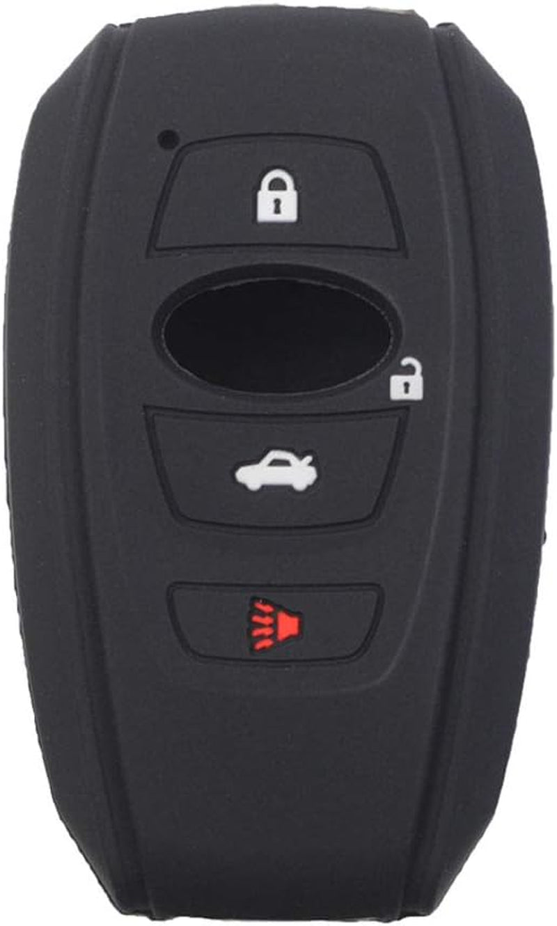 Silicone Key Fob Cover Case Protector - 2 Pack for Subaru Models (Crosstrek, STI, WRX, Forester, Ascent, Impreza, Legacy, Outback) - Black and Blue