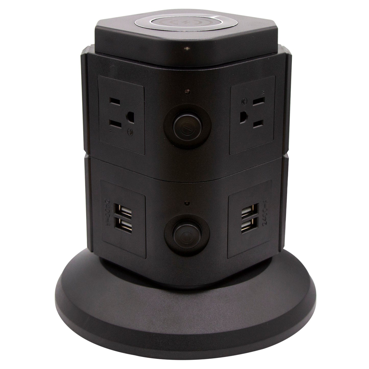 ZTECH Power Strip Tower with Wireless Charger