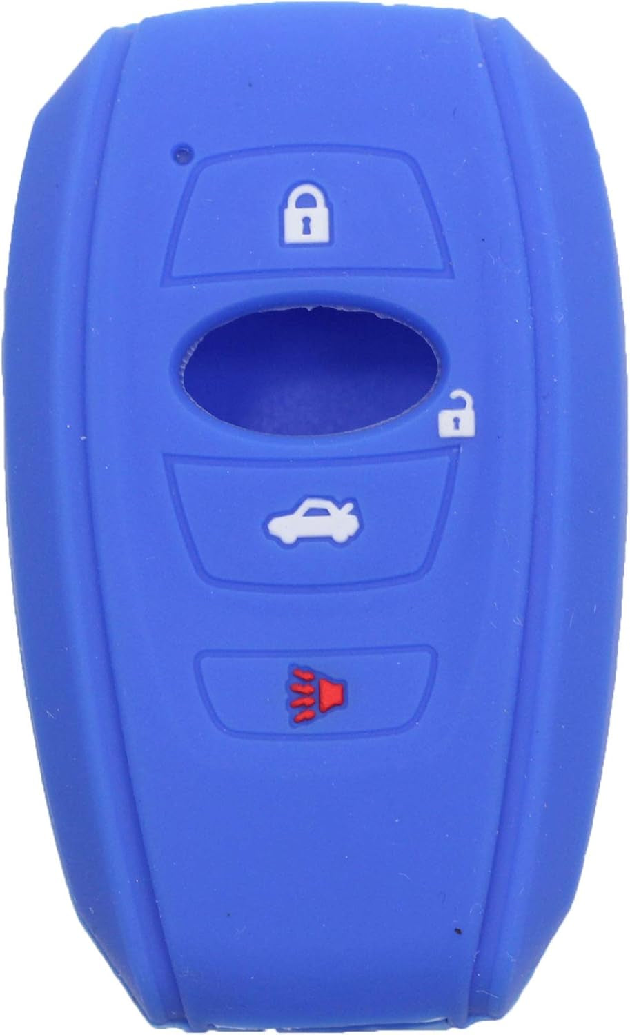 Silicone Key Fob Cover Case Protector - 2 Pack for Subaru Models (Crosstrek, STI, WRX, Forester, Ascent, Impreza, Legacy, Outback) - Black and Blue