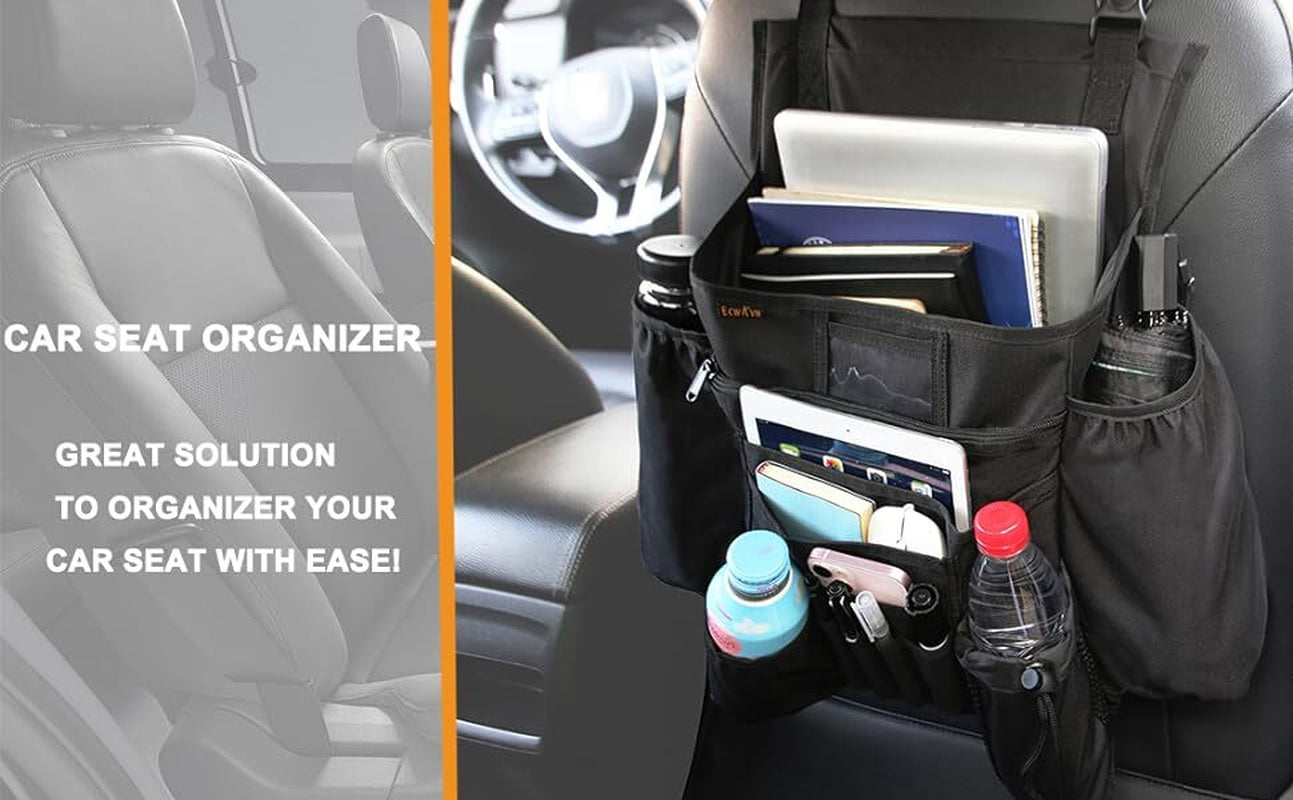 Car Office Passenger Seat File Organizer - Vehicle Storage Laptop Holder Pockets