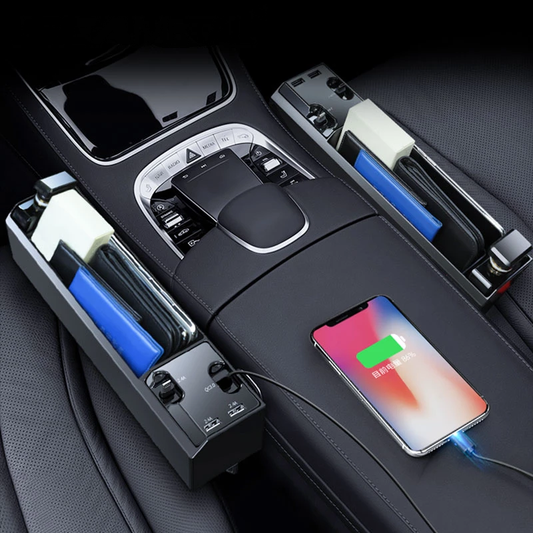Multifunctional Car Seat Gap Organizer with Charging Cable