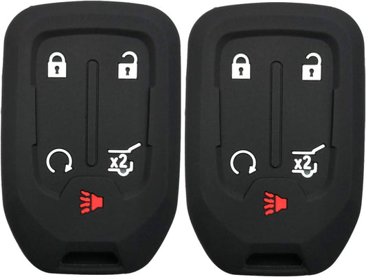 Silicone Keyless Remote Entry Cover Accessories - 2 Pack for 2019-2022 GMC Acadia, Terrain, Yukon, Chevrolet Suburban, Tahoe (Models HYQ1AA, 13584502, 1551A-AA)